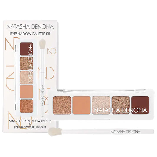 Natasha Denona Mini Nude Eyeshadow Kit - Mini Nude Eyeshadow Palette & Eyeshadow Brush