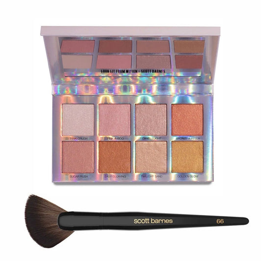 SCOTT BARNES, NEW RELEASE!!! GLOW DAHLING HIGHLIGHTER PALETTE AND BRUSH BUNDLE
