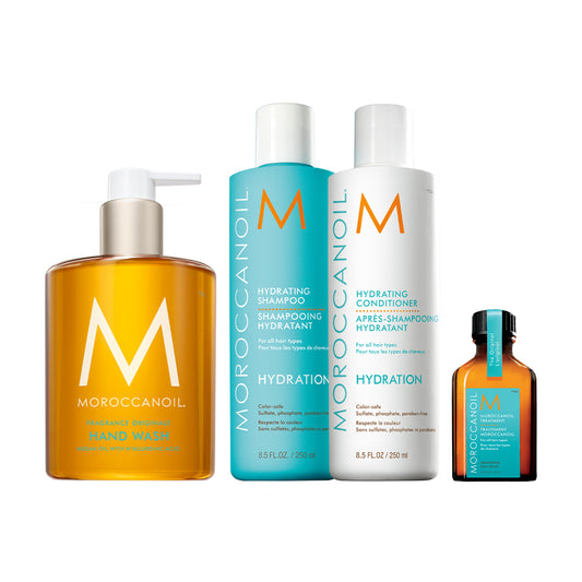 Moroccanoil Hydrating Shampoo, Conditioner & Moroccanoil Treatment Set