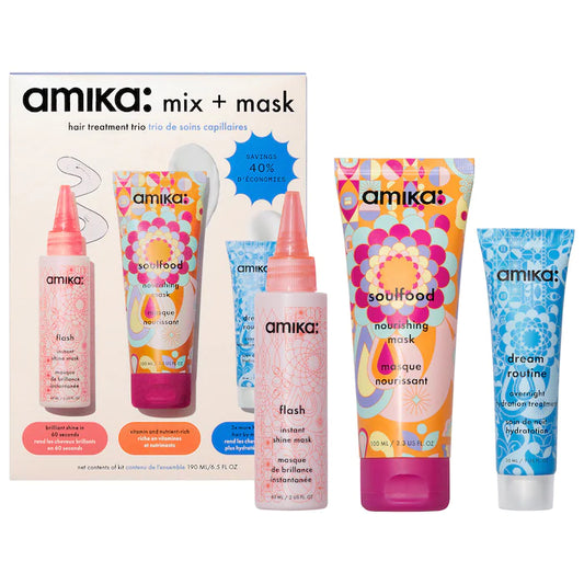 AMIKA, MIX + MASK HAIR TREATMENT TRIO