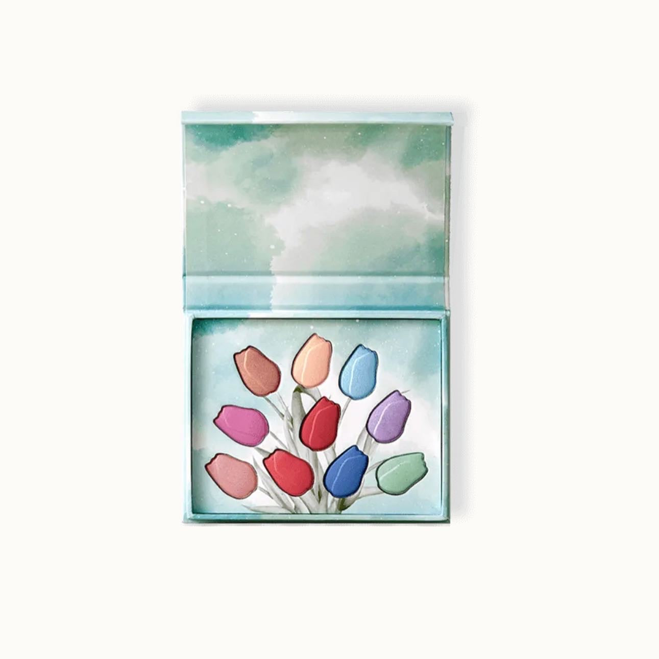 BASE BLUE, FLOWER EYESHADOW AND BLUSH PALETTE