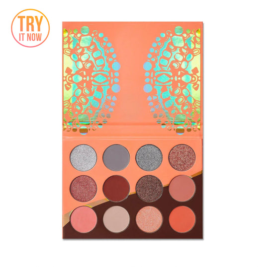 JUVIAS PLACE, la paleta de sombras de ojos Nubian 3 Coral