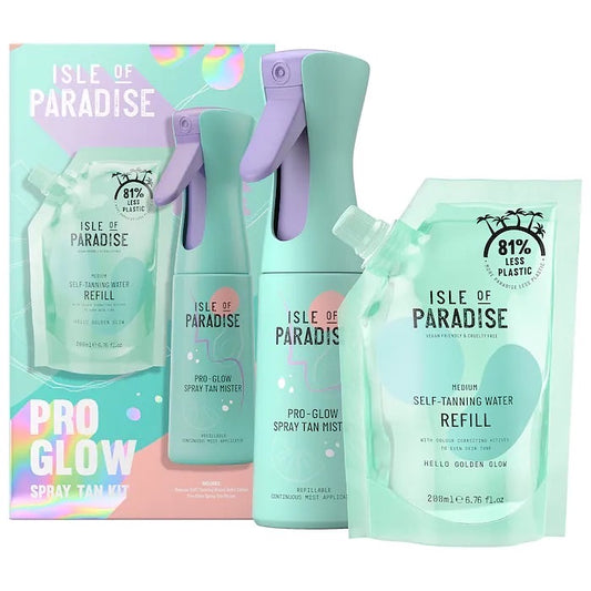 ISLE OF PARADISE, PRO GLOW SPRAY TAN KIT