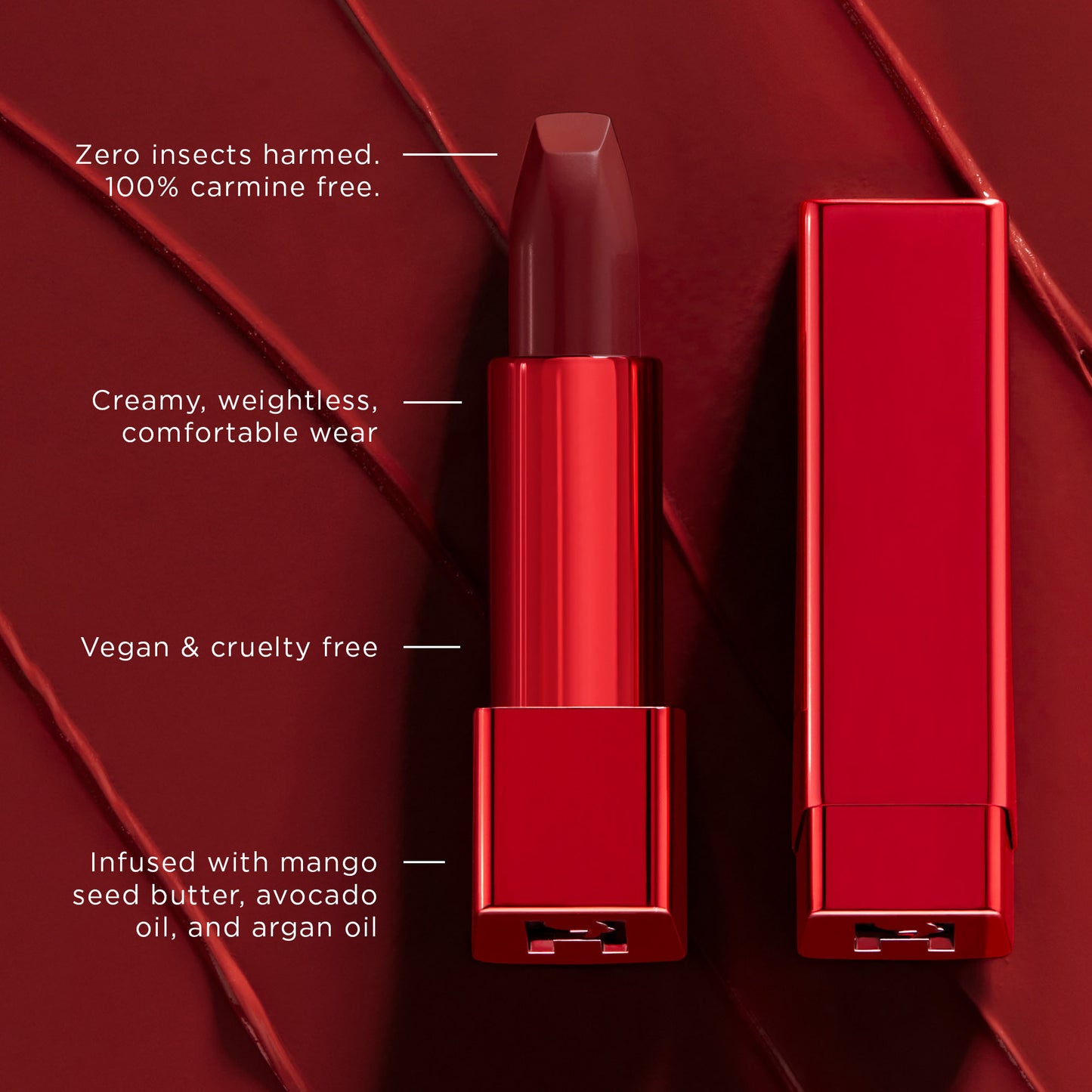 Hourglass, Unlocked Satin Creme Lipstick- Red 0