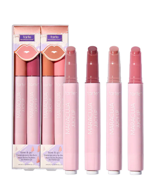 TARTE, BOW & GO MARACUJA JUICY LIP BALM SET,