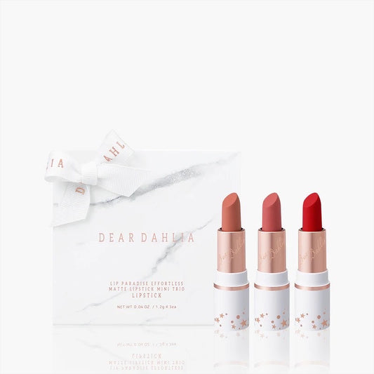 DEAR DAHLIA, LIP PARADISE EFFORTLESS MATTE LIPSTICK MINI TRIO