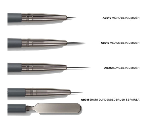 MORPHE X ABBY ROBERTS THE ARTCASTS 5-PIECE ARTIST’S DETAIL BRUSH & MIXING PALETTE SET