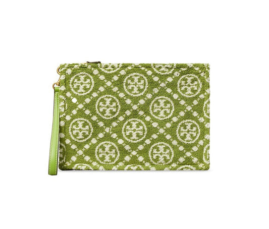 Tory Burch Terry Monogrammed Cosmetic Case