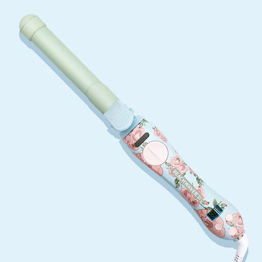 BEACHWAVER, FLORAL BEACHWAVER ROTATING CURLING IRON SAGE SKY