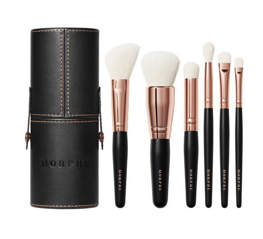 MORPHE, ROSE AWAY 6 pc TRAVEL BRUSH SET