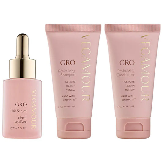 Vegamour GRO Healthy Hair Starter Set for Thinning Hair, GRO Hair Serum for Thinning Hair