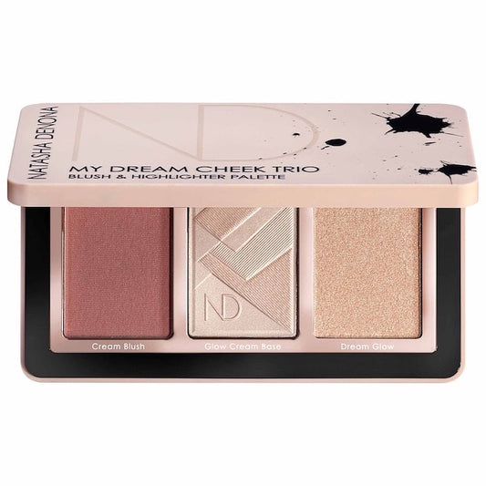 NATASHA DENONA, MY DREAM CHEECK TRIO CREAM BLUSH, GLOW CREAM BASE AND GLOW POWDER HIGHLIGHTER