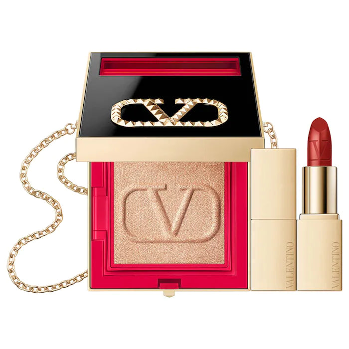 Valentino Go-Clutch Highlighter and Mini Lipstick - Limited Edition