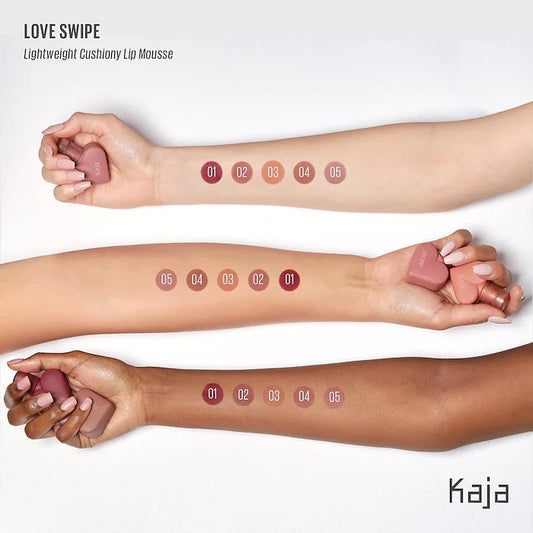 KAJA BEAUTY, NEW RELEASE!!! LOVE SWIPE LIGHTWEIGHT CUSHIONY LIP MOUSSE