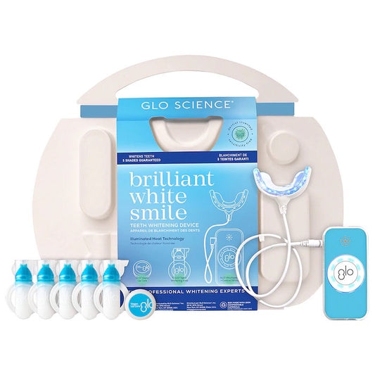 GLO SCIENCE, GLO BRILLIANT WHITE SMILE AT HOME TEETH WHITENING DEVICE